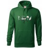 Golfový set - Mikina pánska Cape s kapucňou - M ( Fľaškovozelená )