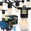 Solárne záhradné girlandy 22x LED dekoratívne žiarovky 15m 2700K Teplá biela + diaľkové ovládanie SOLENA LUMILED