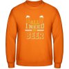 AWDis Mikina - All I Need is Beer - Orange Crush - XL - Pánske