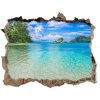 Díra 3D foto tapeta nálepka Beach seychely 95x64 cm