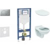 Geberit Duofix - Set predstenovej inštalácie, klozetu Alpha a dosky softclose, tlačidlo Sigma01, matný chróm SANI11CD2102