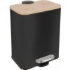 Čierny pedálový odpadkový kôš z nehrdzavejúcej ocele 5 l Black – Orion