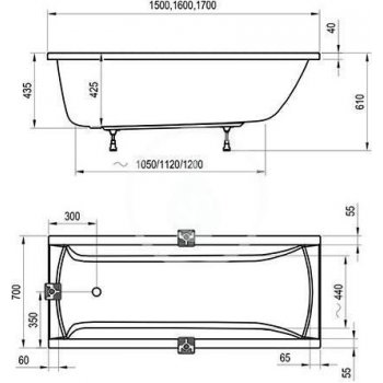 RAVAK Classic 170 x 70 cm C541000000