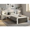Textilomanie Posteľ IKAROS DOUBLE 80 x 200 cm, antracit/biela Rošt: S lamelovým roštom, Matrac: Matrac COCO MAXI 20 cm