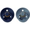 BIBS Colour cumliky z prirodneho kaucuku 2ks - velkost 1 - Deep Space / Petrol