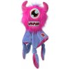 Dog Fantasy Hračka Monsters strašidlo pískacie chlpaté ružové s dečkou 28 cm