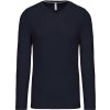 KARIBAN VINTAGE V-NECK K358 / Pánske tričko s dlhým rukávom - navy XXL