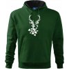 Jeleň z listov - Mikina pánska Cape s kapucňou - 2XL ( Fľaškovozelená )