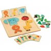 DJECO Drevené magnetické puzzle Tváre zvieratiek