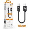 ALIGATOR Datový kabel POWER USB-C/USB-C 15cm, černý