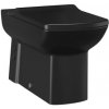 LARA WC misa pre kombi, spodný/zadný odpad, 35x64cm, čierna mat