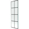 Mexen Next L, 1-krídlová vaňová zástena 60 x 150 cm, 6mm číre sklo-čierny vzor, chrómový profil, 895-060-000-03-77-01