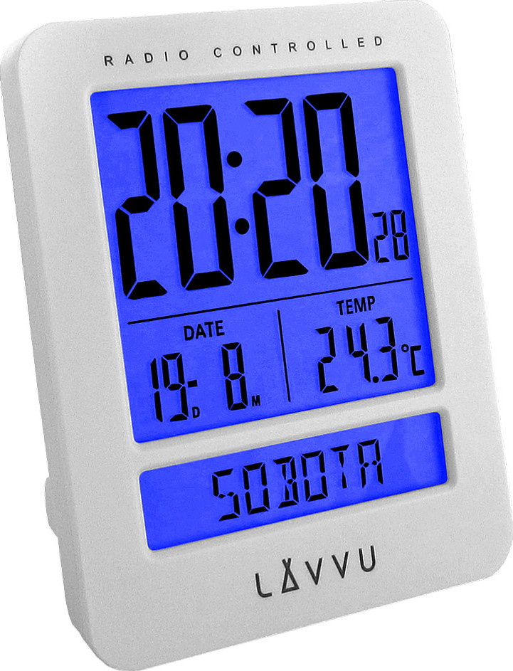 Digitálny budík riadený rádiovým signálom LAVVU Duo White so slovenčinou  LAR0020 od 22,9 € - Heureka.sk