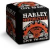 Sablio Taburet Kocka Harley-Davidson Live to ride: 40x40x40 cm