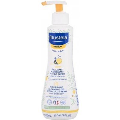 Mustela Bébé Nourishing Cleansing Gel with Cold Cream vyživující a hydratační čisticí gel pro suchou dětskou pokožku od narození 300 ml pro děti