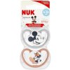 Nuk upokojujúci silikon cumlík Space Minnie Mickey 2ks sivá/ružová