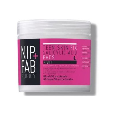 NIP+FAB Purify Salicylic Fix Night Pads nočné čistiace tampóniky na aknóznu pleť 60 ks