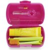 Curaprox Travel Set zubná kefka + CPS medzizubné kefky 2 ks + zubná pasta 10 ml darčeková sada, magenta