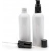 Plastová fľaša biela, dávkovač krémov s čiernym vrchom, 100 ml
