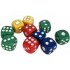 Hracia kocka, plastová, farebná, 10 ks