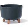 Kvetináč GRACIA STANDARD 39 cm - farba: antracit (Prosperplast DGRL400-S433)