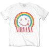 Nirvana tričko Smiley Rainbow Biela L