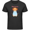 Akciové Gildan Soft-Style Tričko - Nápis Dog Lover a psík - Čierna - 3XL - Pánske