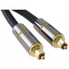 PremiumCord Optický audio kábel Toslink, OD: 7mm, Gold-metal design + Nylon 1m