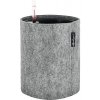 Látkový samozavlažovací kvetináč Lechuza Trendcover Ø 23 x 26,5 cm tmavo sivý
