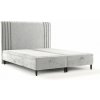 Sivá čalúnená dvojlôžková posteľ s úložným priestorom 180x200 cm Musca – Maison de Rêve