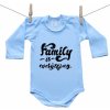 Boodyy Modré body s dlhým rukávom Family is everything 92 (18-24 mesiacov)