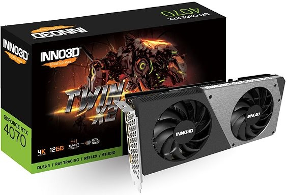 Inno3D GeForce RTX 4070 TWIN X2 12GB GDDR6X N40702-126X-185252N