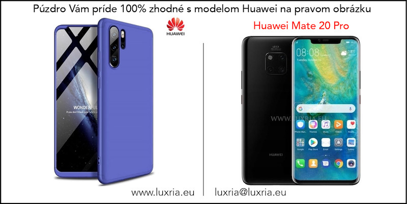Púzdro Roybens 360 Full Body Huawei + tvrdené sklo - Huawei P20 Pro Modré
