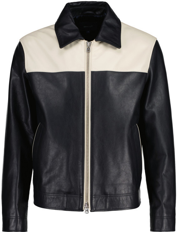 Gant D2. SHORT LEATHER jacket modrá