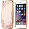 Luxury floral silicon kryt pre Apple iPhone 6 Plus/6S Plus Farva: Zlatá