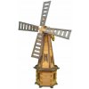 Drevený záhradný veterný mlyn 170 cm – teak, borovica - s LED alebo bez LED Typ: bez svetla