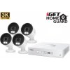 iGET HOMEGUARD HGDVK83304 - CCTV kamerový systém 3K DVR 8CH + 4x kamera s LED a zvukem HGDVK83304