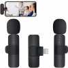 2X Bezdrôtový klopový mikrofón pre IPHONE IOS