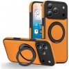 AppleMix Kryt pre iPhone 17 Pro - sub. MagSafe - kruhový stojan - oranžový