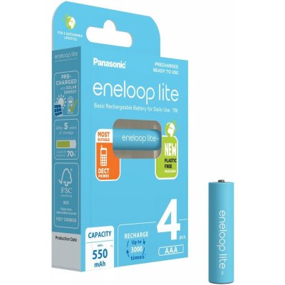 Nabíjacie batérie Panasonic eneloop HR03 AAA 4LCCE/4BE ENELOOP LITE N (HR-4UQ-4BP)