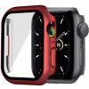 AppleKing matné ochranné puzdro s tvrdeným sklom pre Apple Watch 45 mm - červené - možnosť vrátiť tovar ZADARMO do 30tich dní