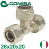 COMISA PEX šróbovací T-kus redukovaný 26x20x20