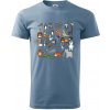 Zvieratká na triku - Klasické pánske tričko vyššej gramáže - 2XL ( Denim )