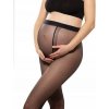 Tehotenské bodkované silonky GATTA Body Protect wz.01 20 DEN Mama čierna 2-S