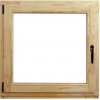 EURO Drevené okno OS 1, L, 90 × 90 cm, trojsklo, ľavé, borovica
