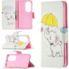 Peňaženkové 3D puzdro DRAWING na Huawei P50 Pro - Umbrella Elephant