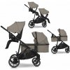 Súrodenecký kočík EasyGo Duoflex Savana Beige, 2 športové časti , 1 hlboká vanička