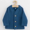 New Baby Dojčenský kabátik na gombíky Luxury clothing Oliver modrý