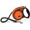 flexi Xtreme S popruh 5m, oranžová do 20kg s pružným Soft-Stop pásikom