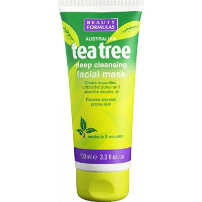Beauty Formulas Deep Clean sing Face Mask Čistiaca maska Tea Tree 100 ml